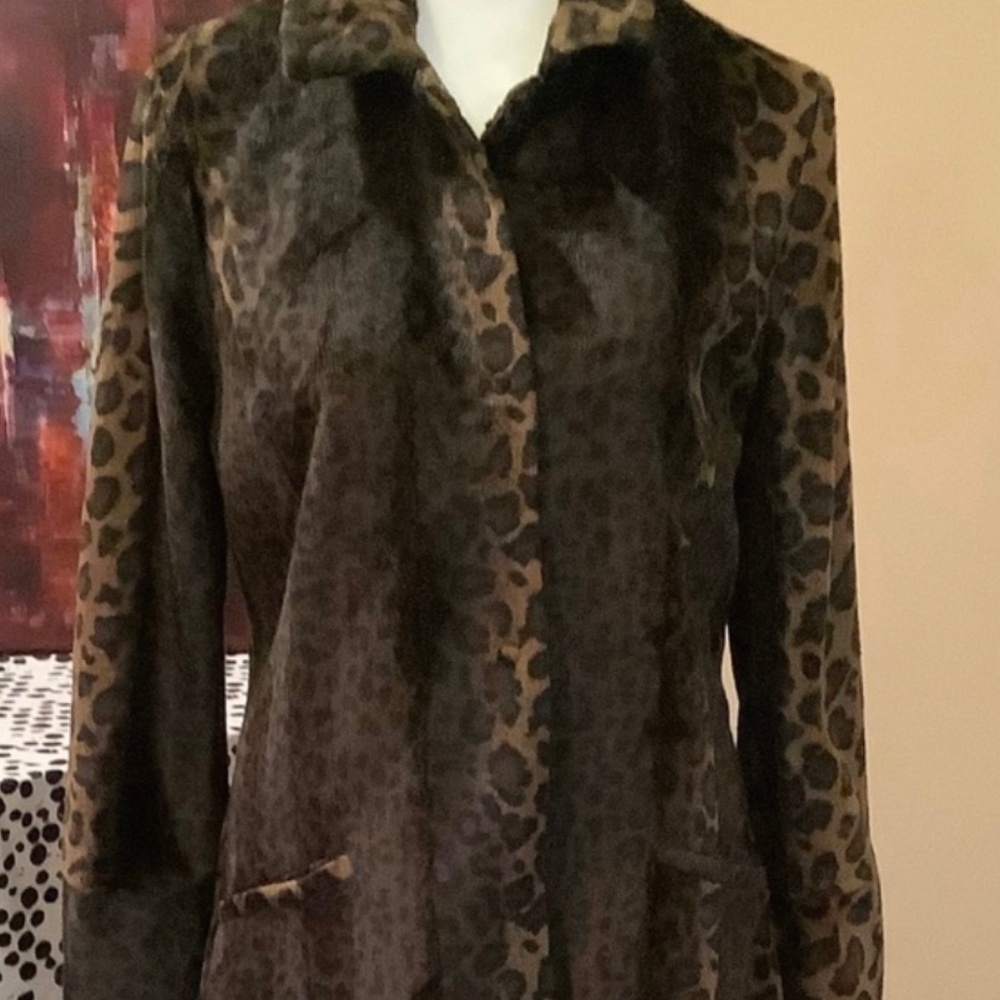 Free People Faux Fur Fitted Coat